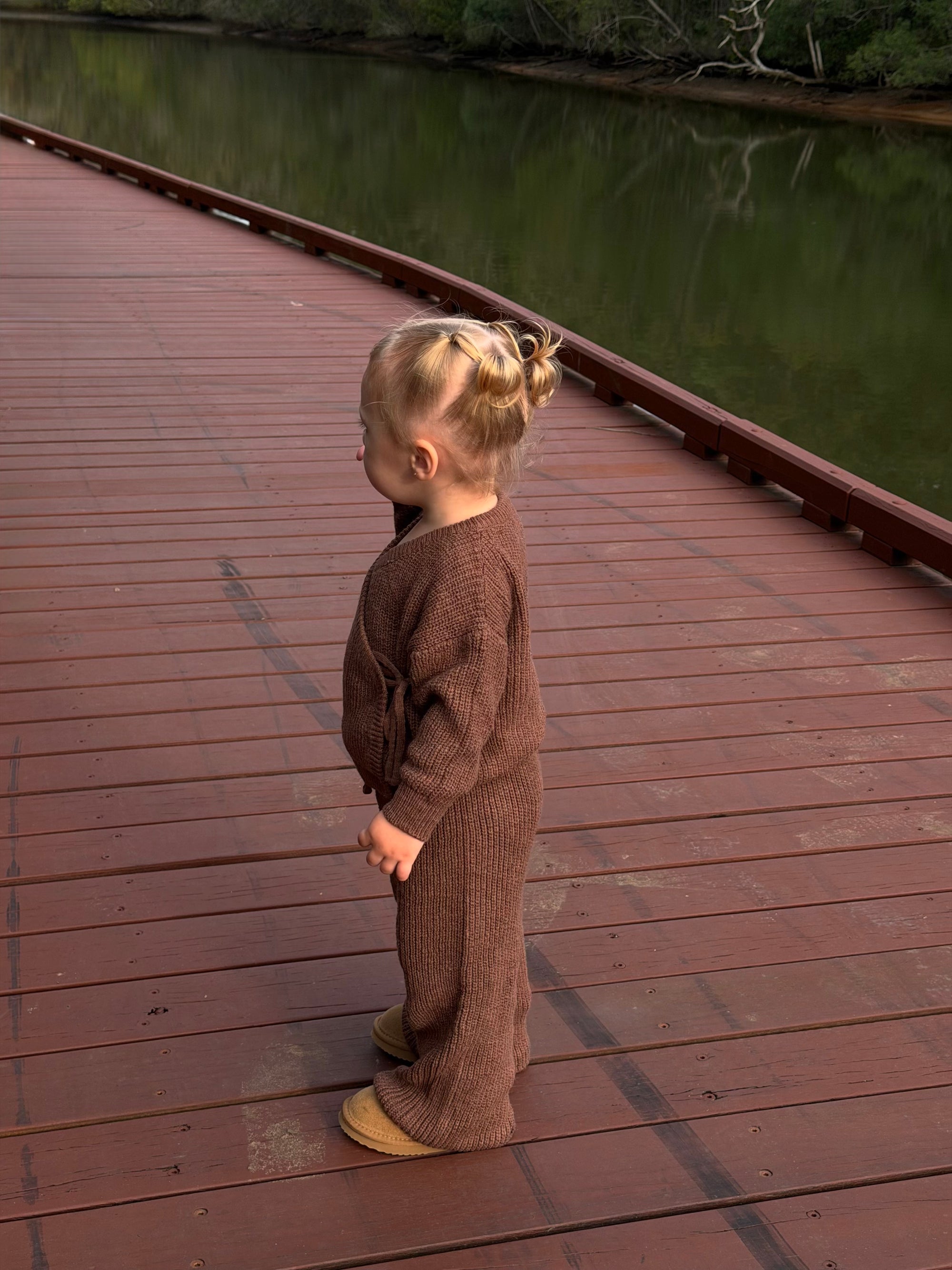 KIMONO KNIT SET - COCOA