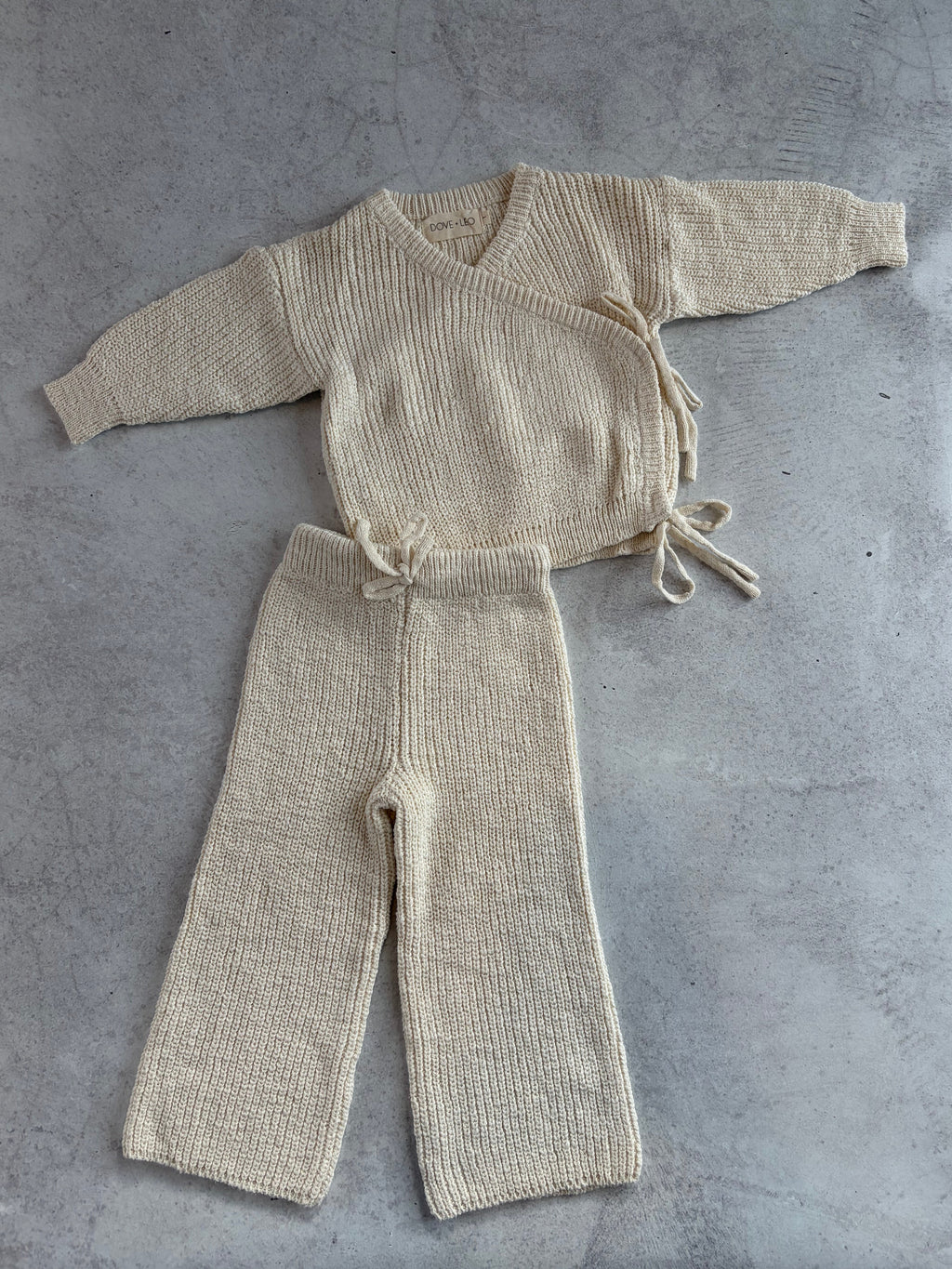 KIMONO KNIT SET - MILK