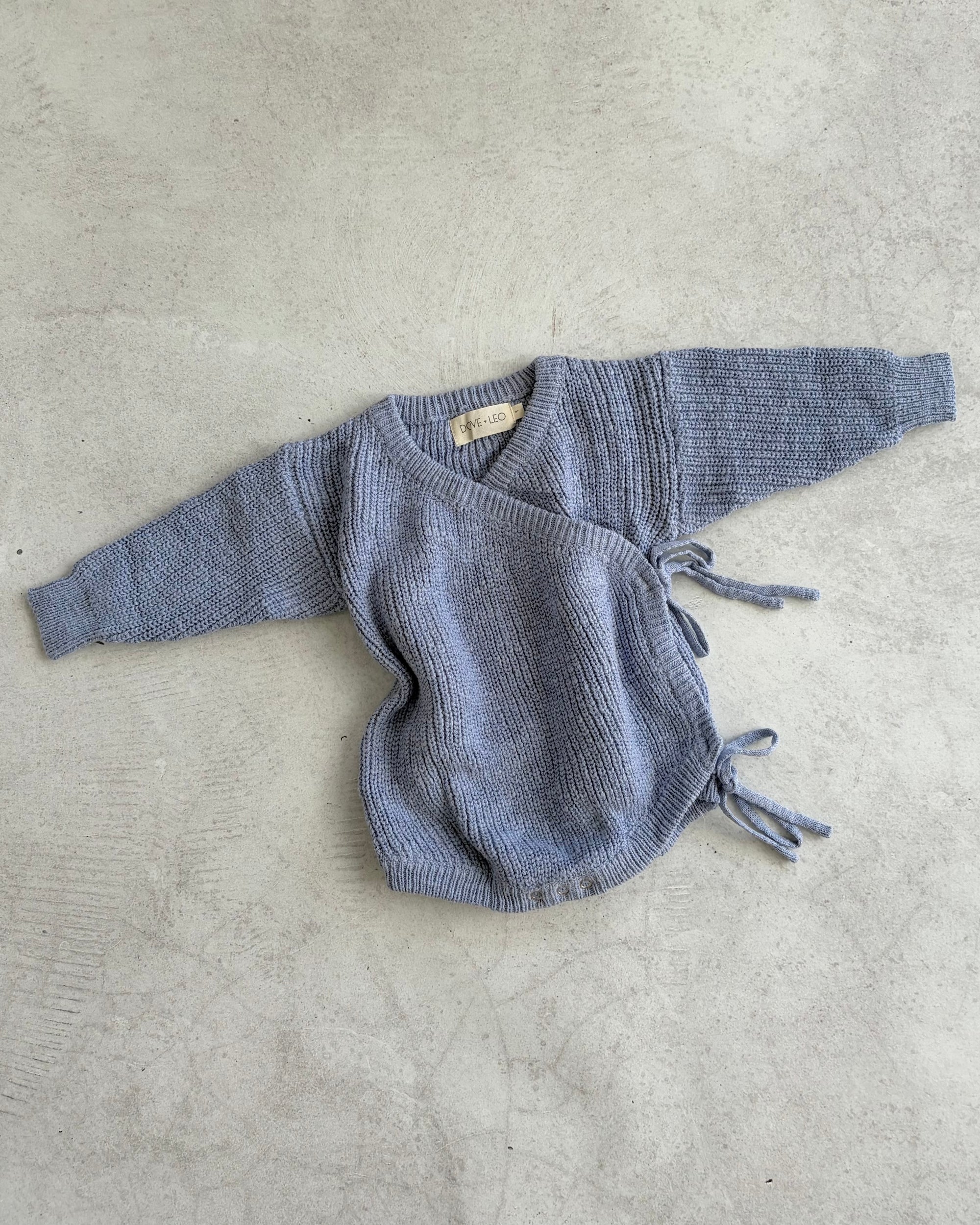 KIMONO KNIT ROMPER - TIDE