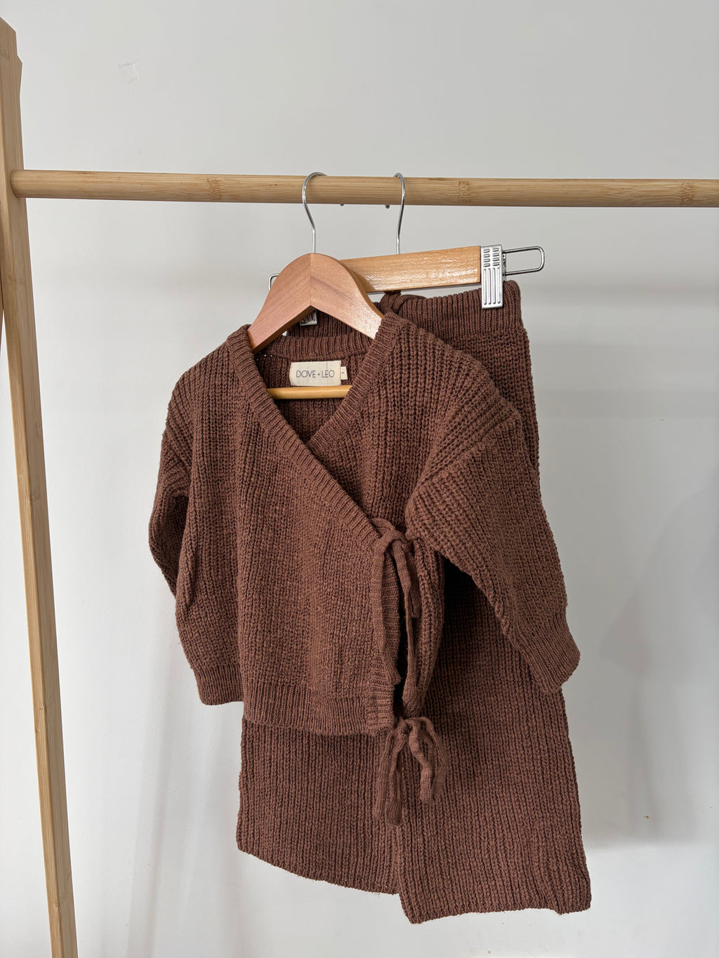KIMONO KNIT SET - COCOA