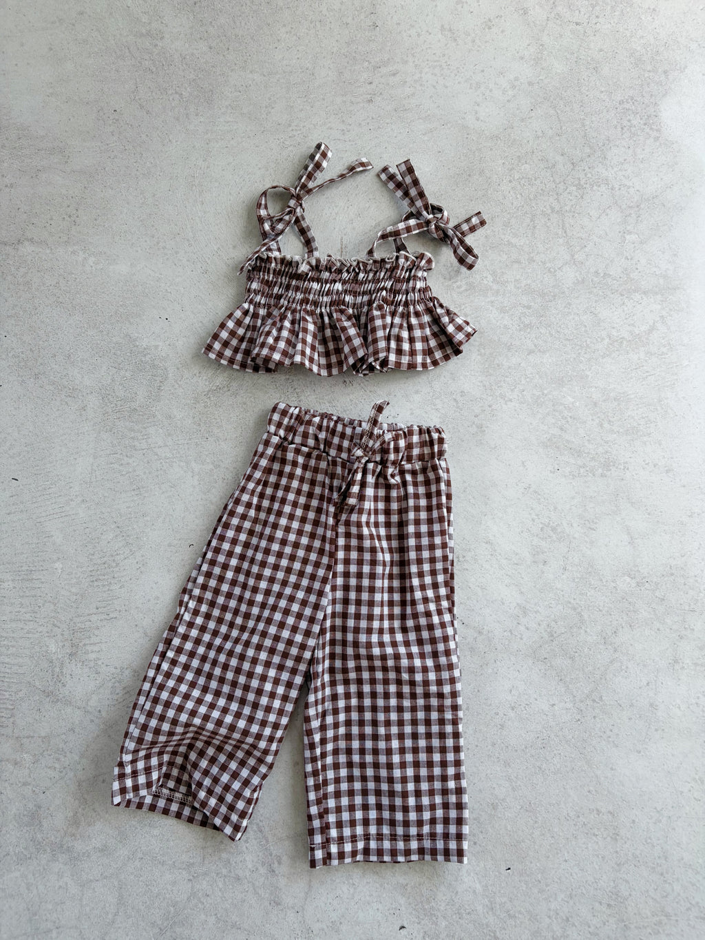 COTTON  PANT - CHOC CHECK