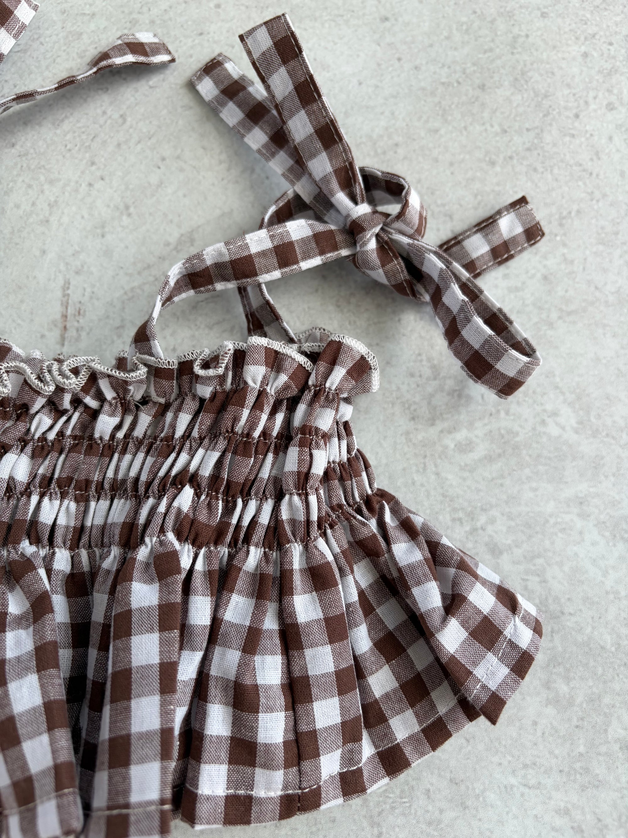 TIE CROP - CHOC CHECK