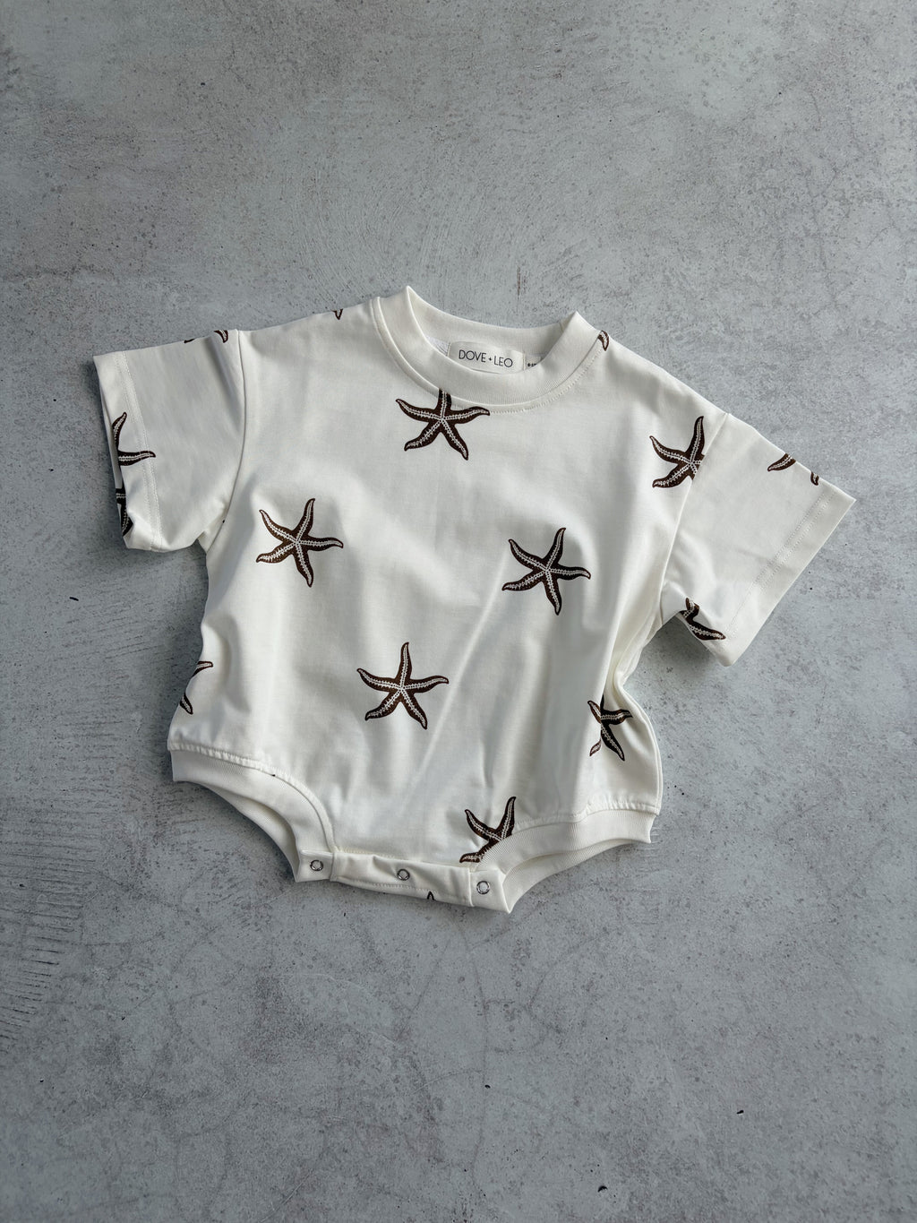 OVERSIZED TEE ROMPER - CHOC STAR