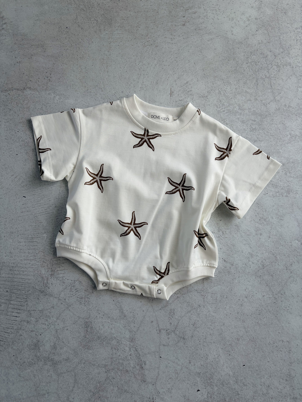 OVERSIZED TEE ROMPER - CHOC STAR