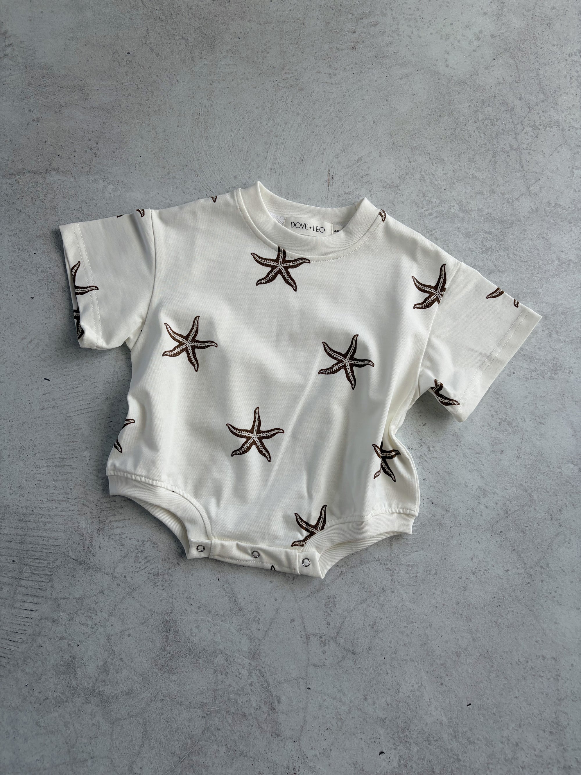 OVERSIZED TEE ROMPER - CHOC STAR