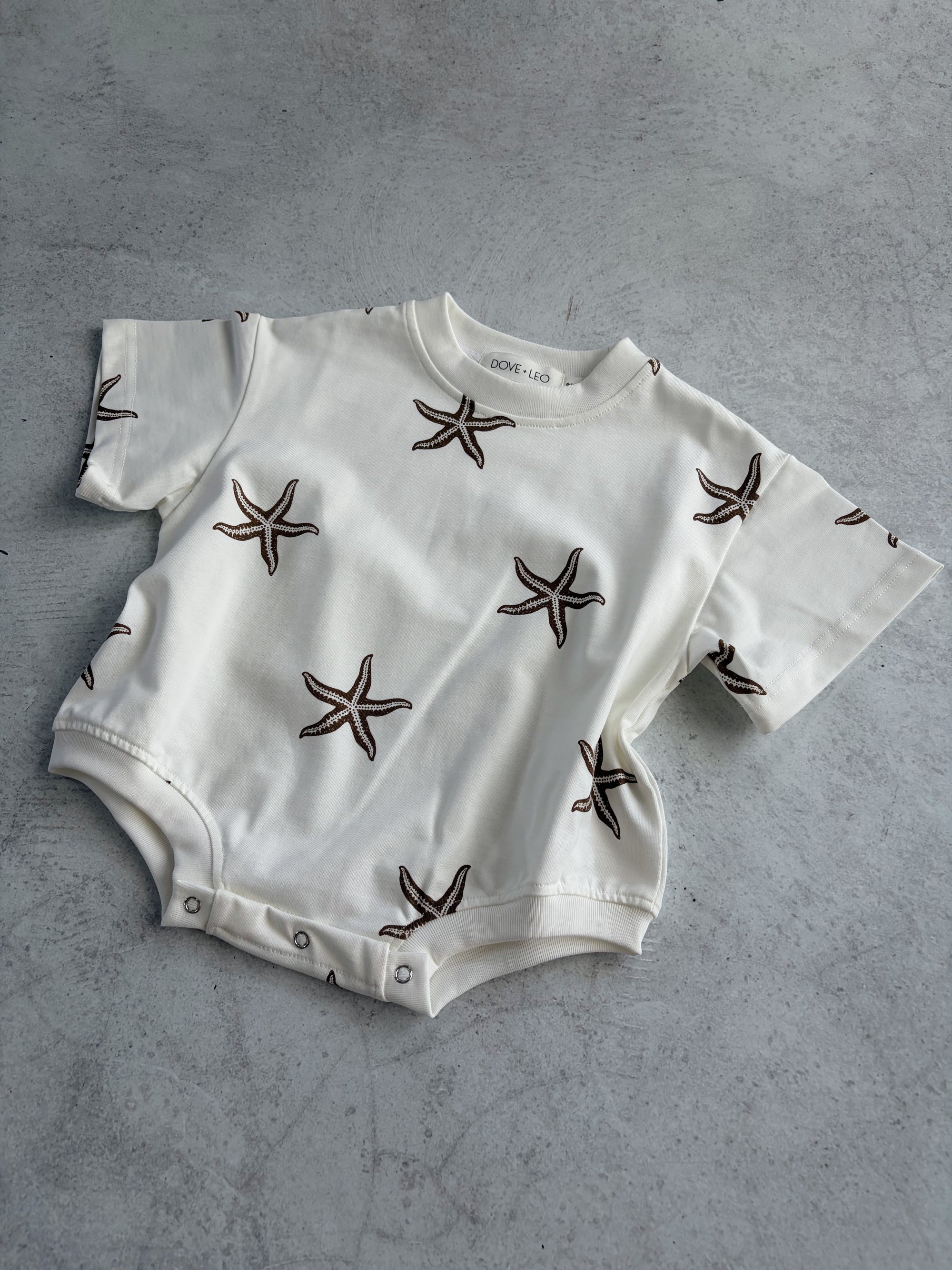 OVERSIZED TEE ROMPER - CHOC STAR