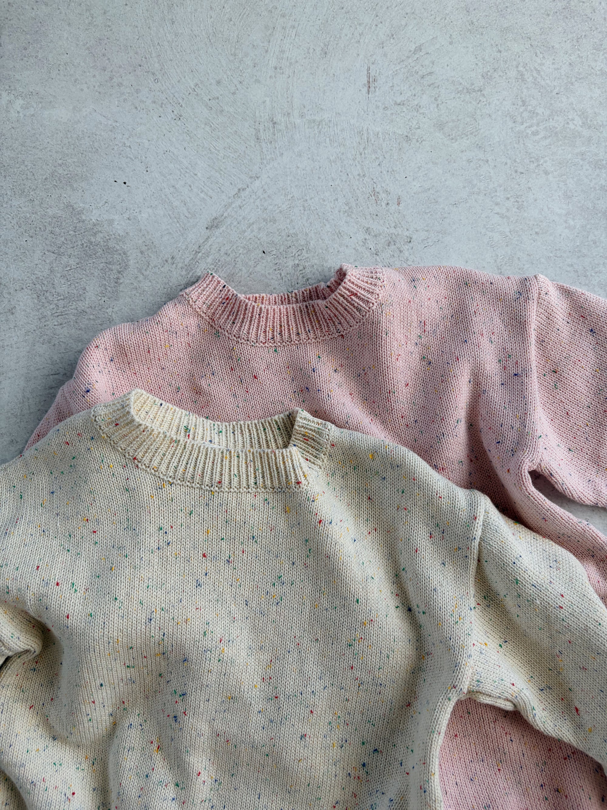 COTTON KNIT ROMPER - FAIRY FLOSS