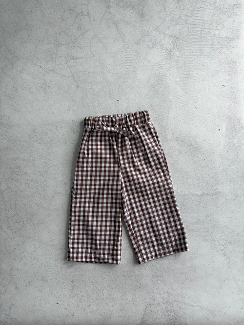 COTTON  PANT - CHOC CHECK