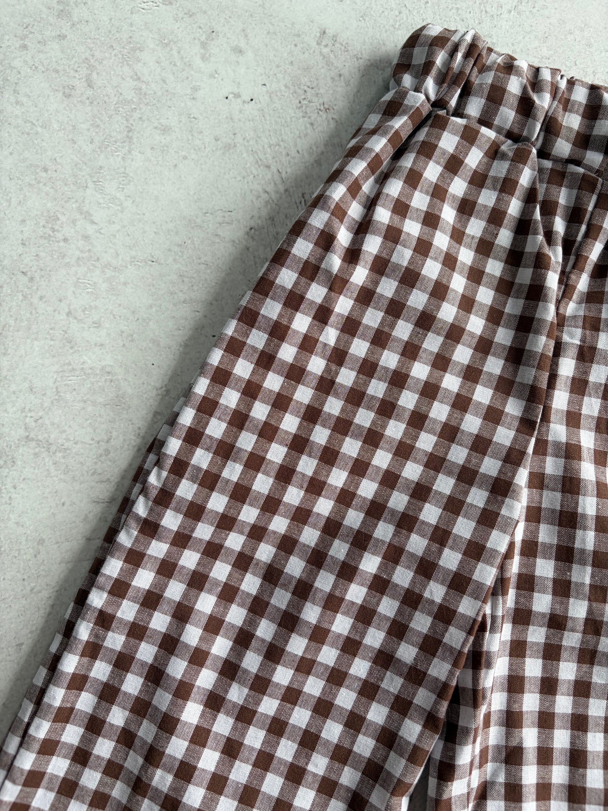 COTTON  PANT - CHOC CHECK