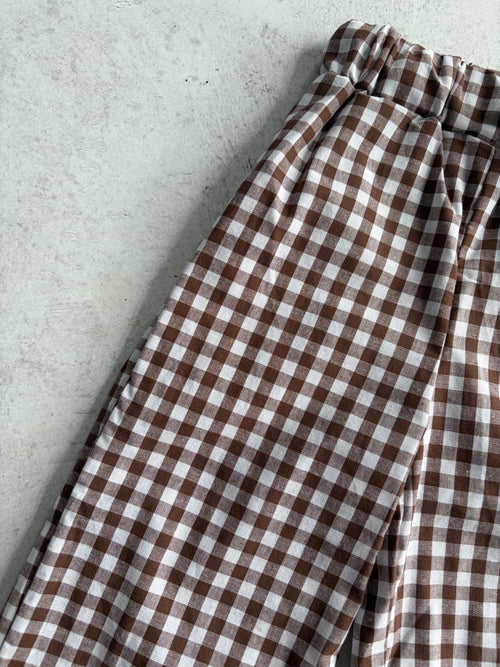 COTTON  PANT - CHOC CHECK